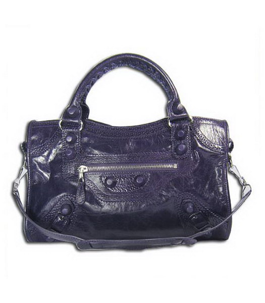 Motorcycle City Medium Size Handbag_Purple